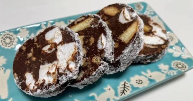 10分でバレンタイン完了、【チョコレートサラミ】に救われた! マジ簡単なのに子ども大興奮レシピ