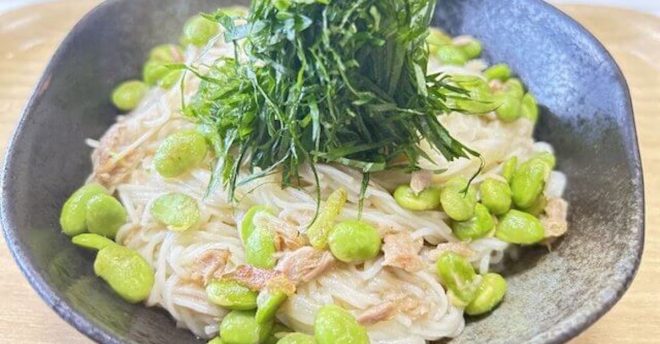 枝豆とツナ缶だけ【枝豆そうめんチャンプルー】作ったら、どハマリ! 「正直飽きた」そうめんが蘇るレシピ